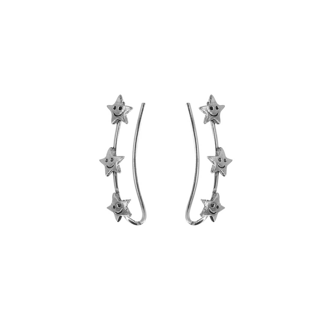 Aros Trepadores Estrellita feliz - Plata 925