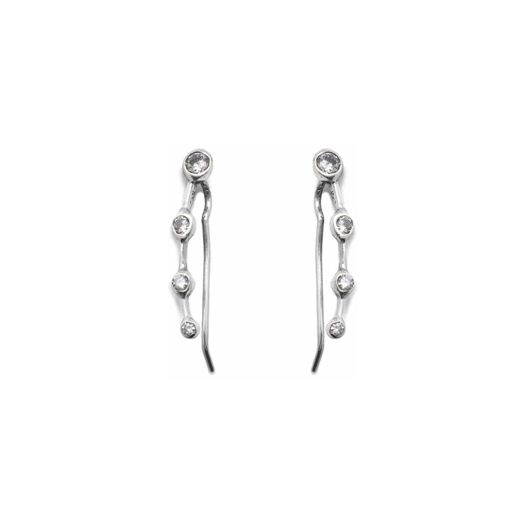 Aros Trepadores Circón - Plata 925