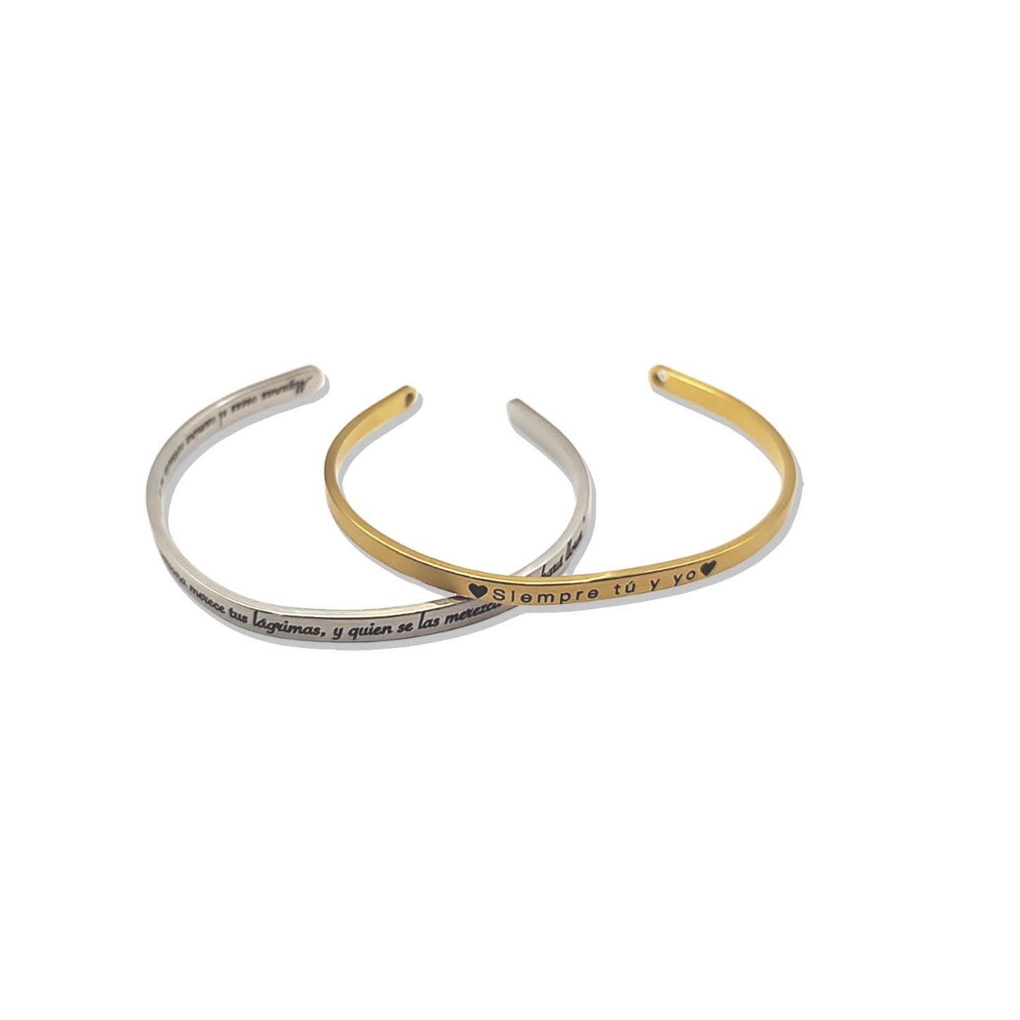 Set 2 Pulseras Esclavas personalizadas