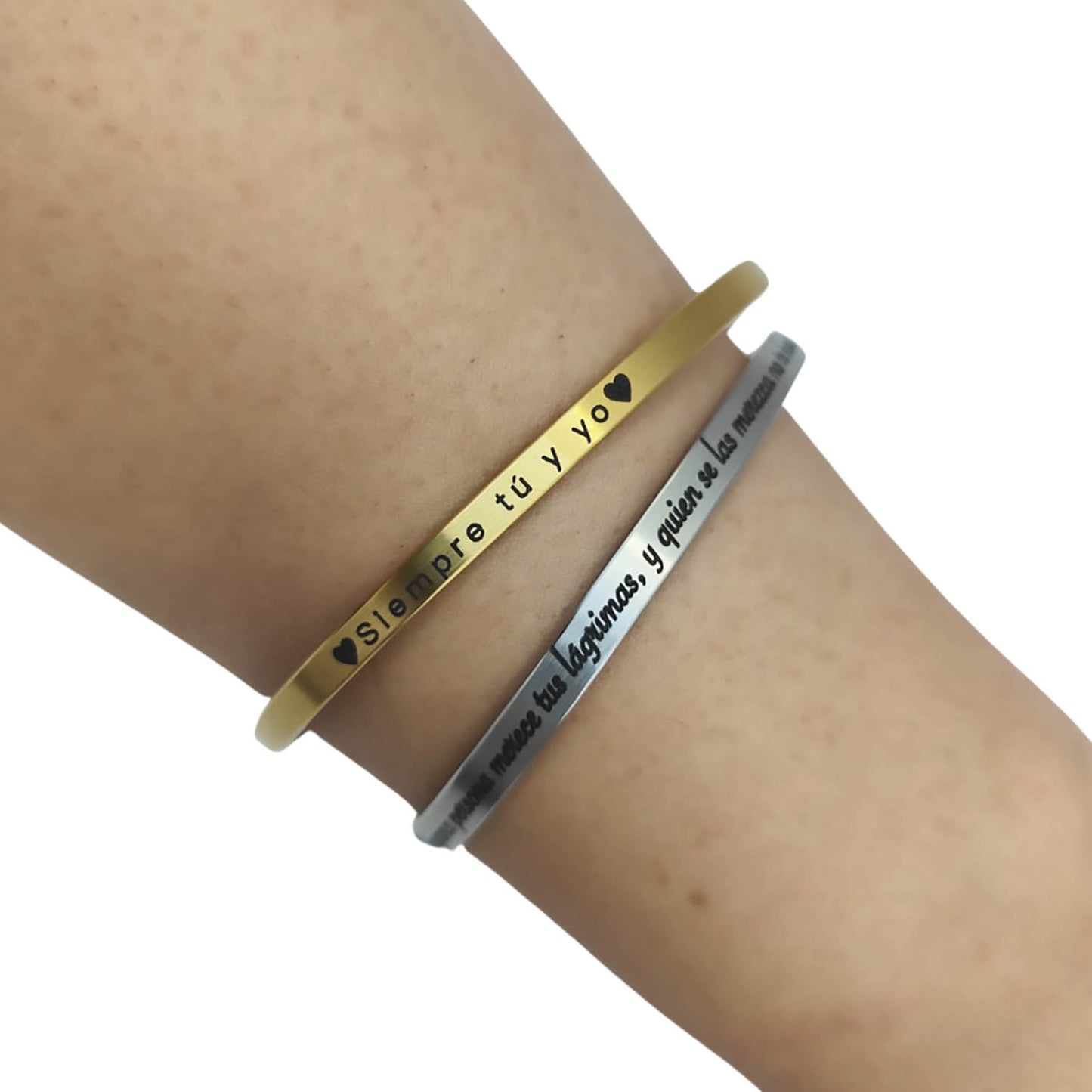 Set 2 Pulseras Esclavas personalizadas