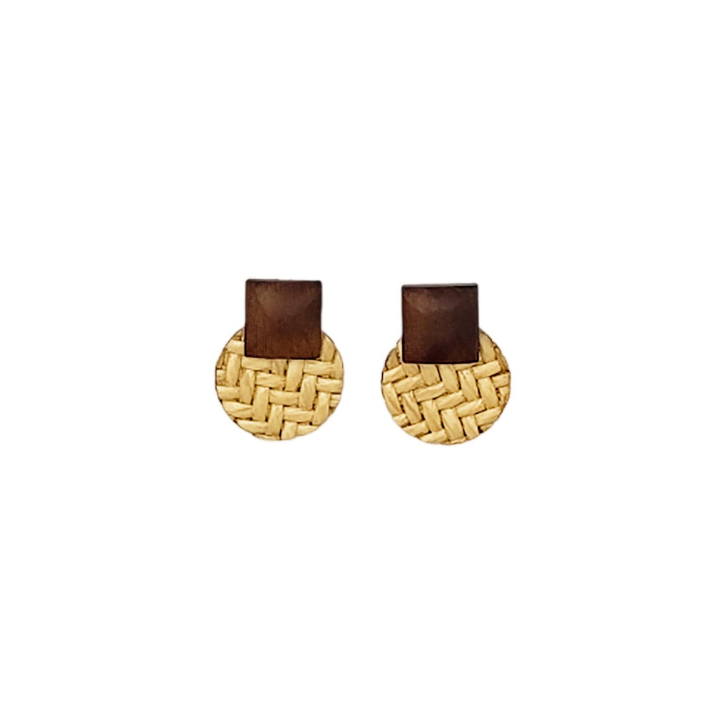 Aros madera hipoalergénicos - Modelo Mali White