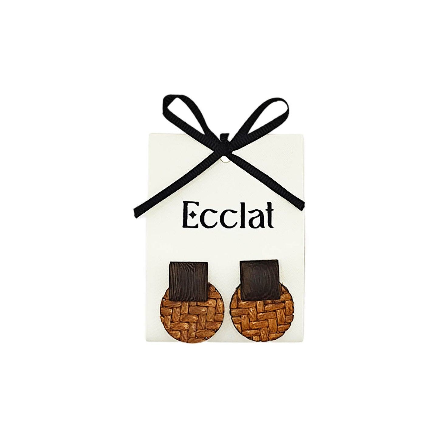 Aros madera hipoalergénicos- Modelo Mali Black