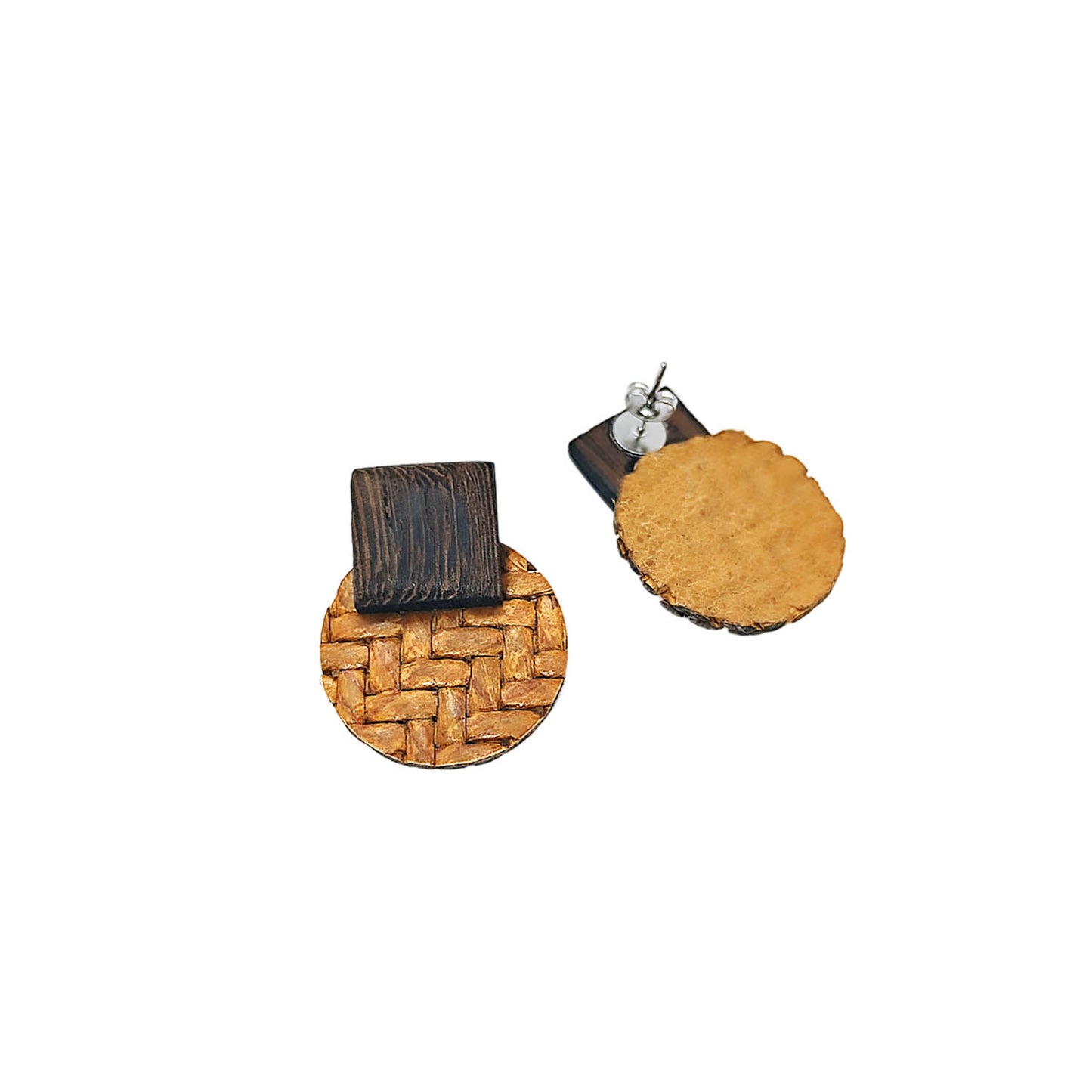 Aros madera hipoalergénicos- Modelo Mali Black