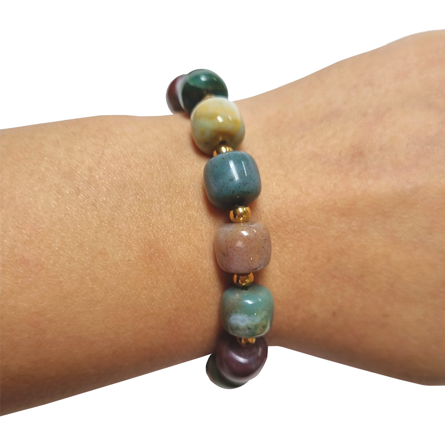Pulsera Ágata India - Hecho a mano - Modelo Asia