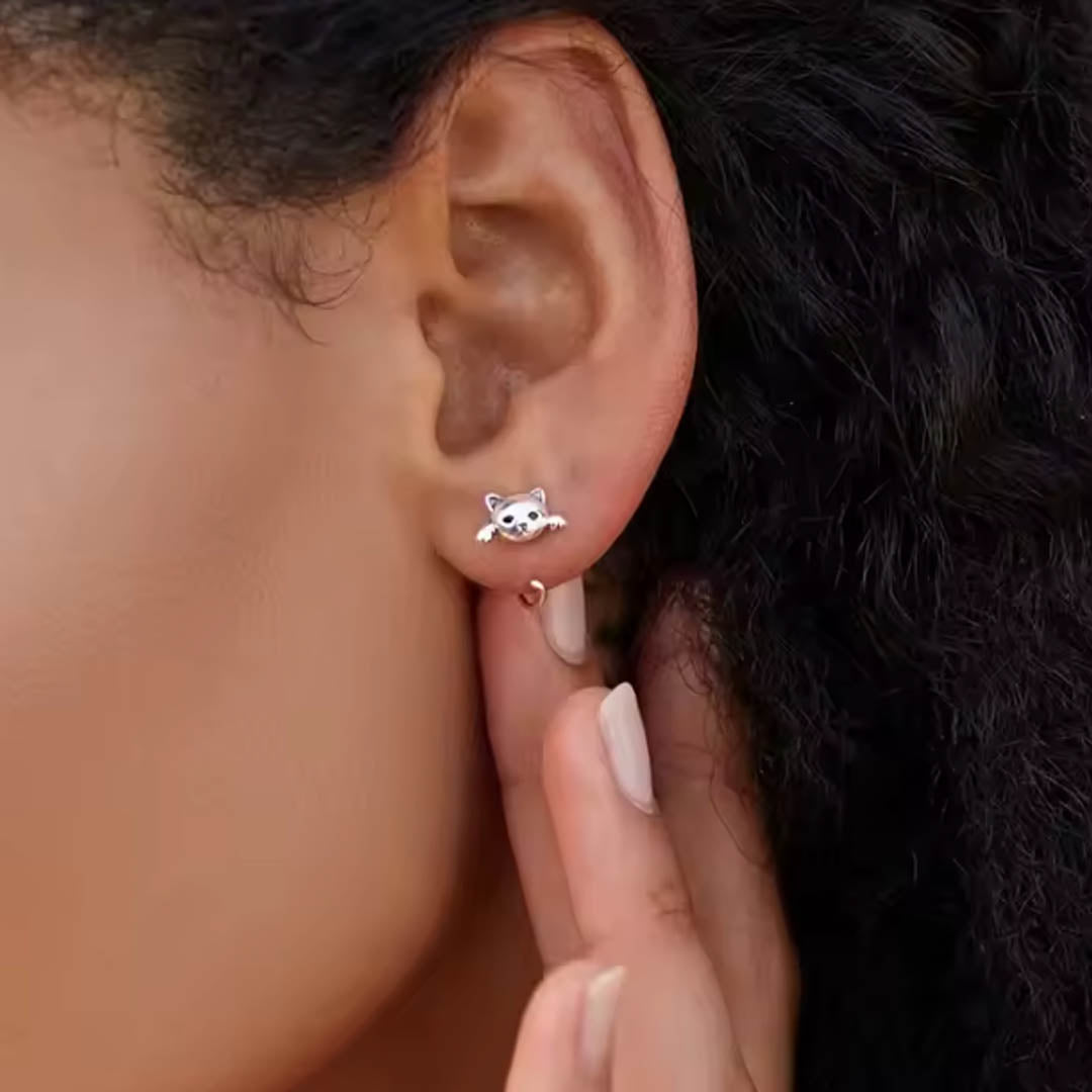 Aros Gatito - plata 925