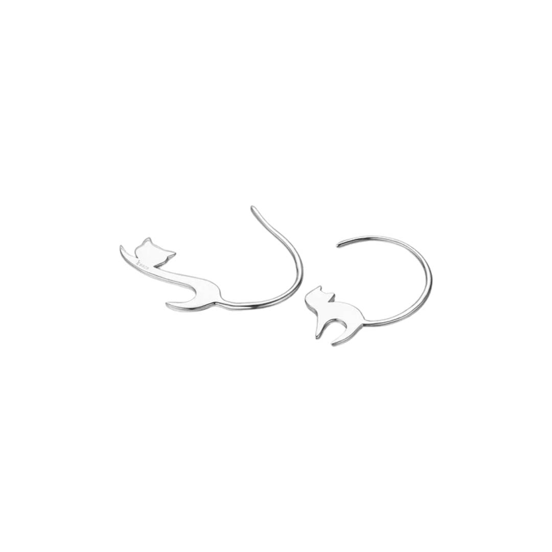 Aros Trepadores Gato - plata 925