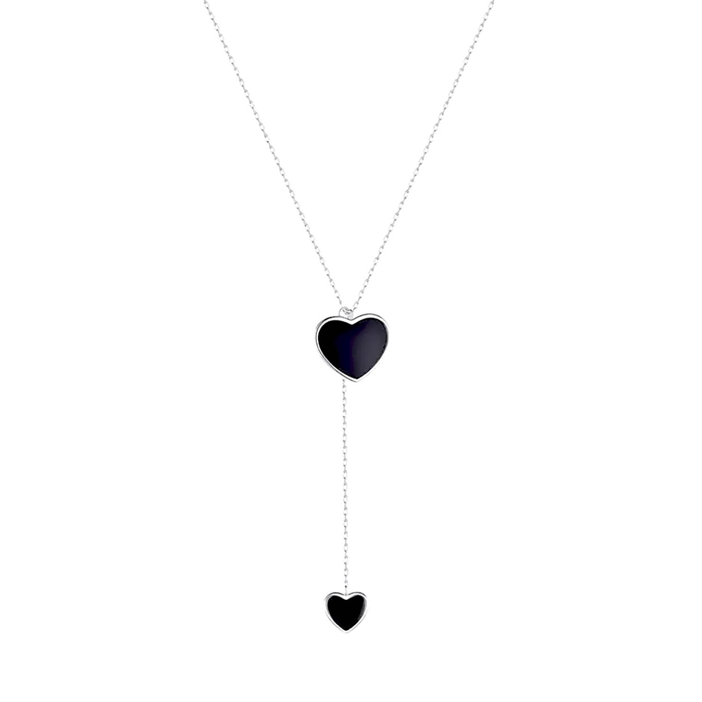 Collar plata 925 Black Heart