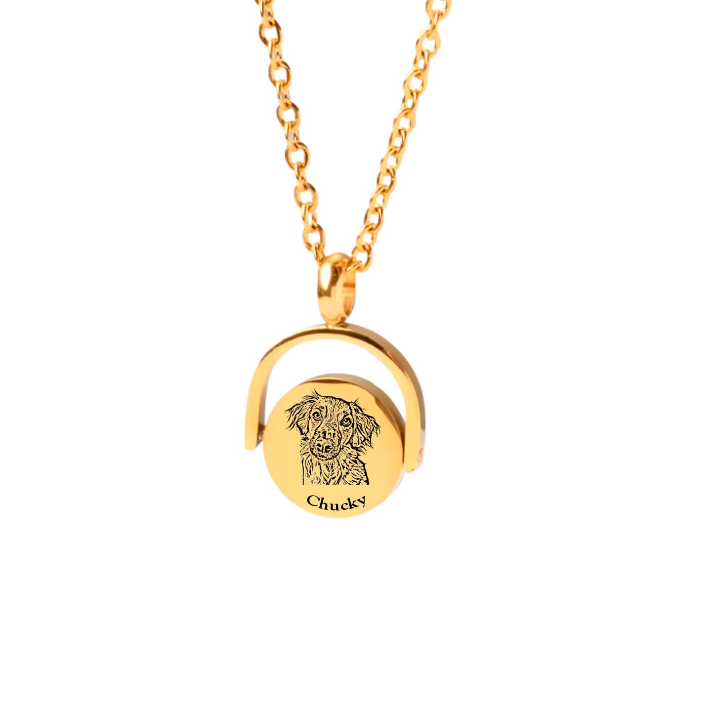 Collar Giratorio personalizado fotograbado - Gold