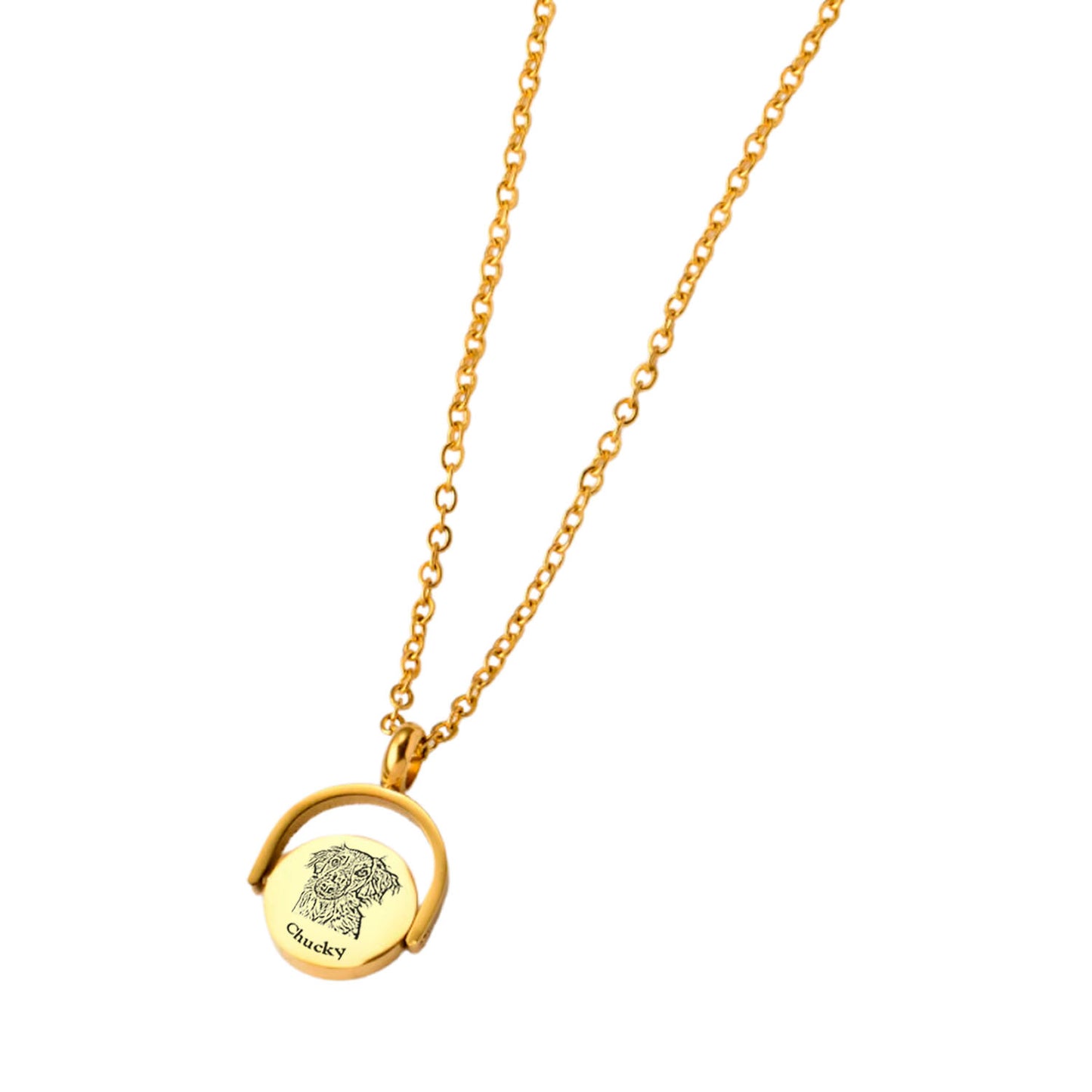 Collar Giratorio personalizado fotograbado - Gold
