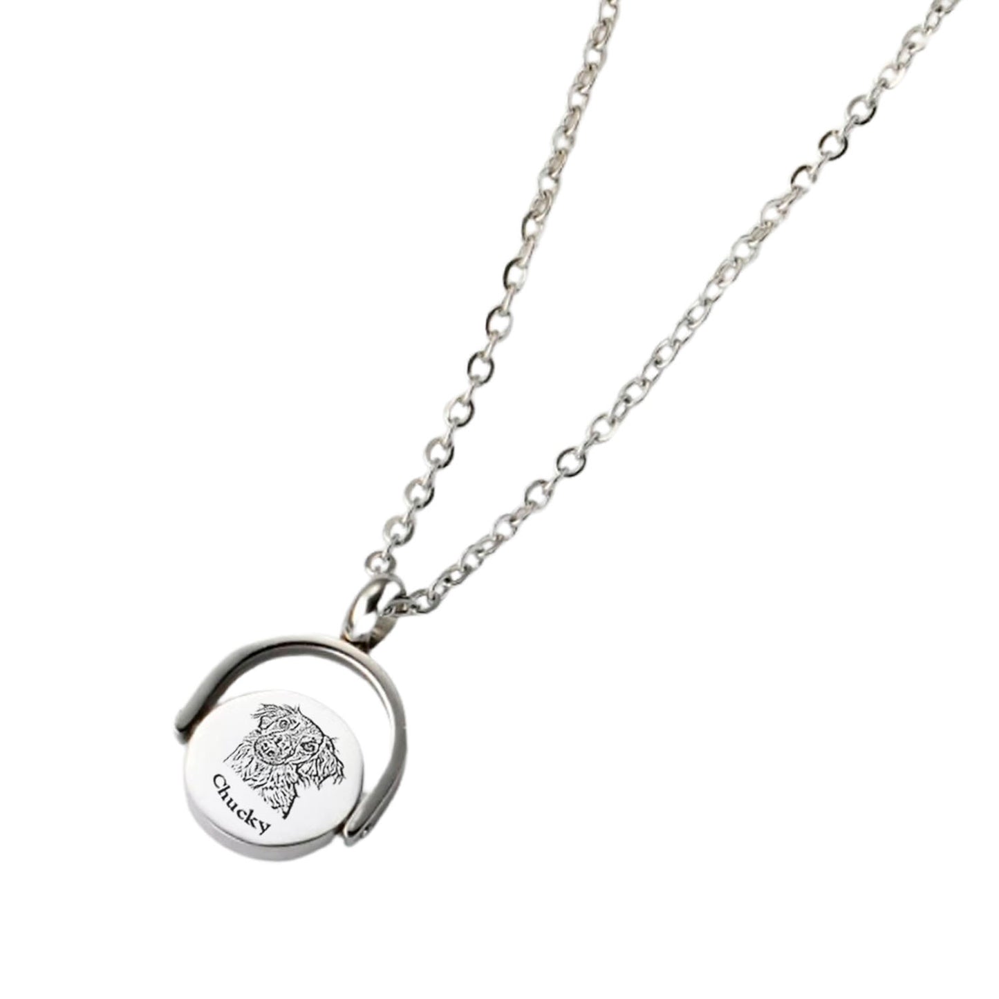 Collar Giratorio personalizado fotograbado - Silver