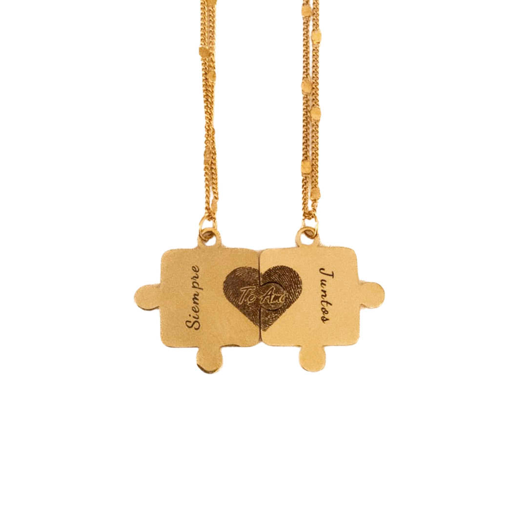 Set Collar Puzzle personalizado - Gold