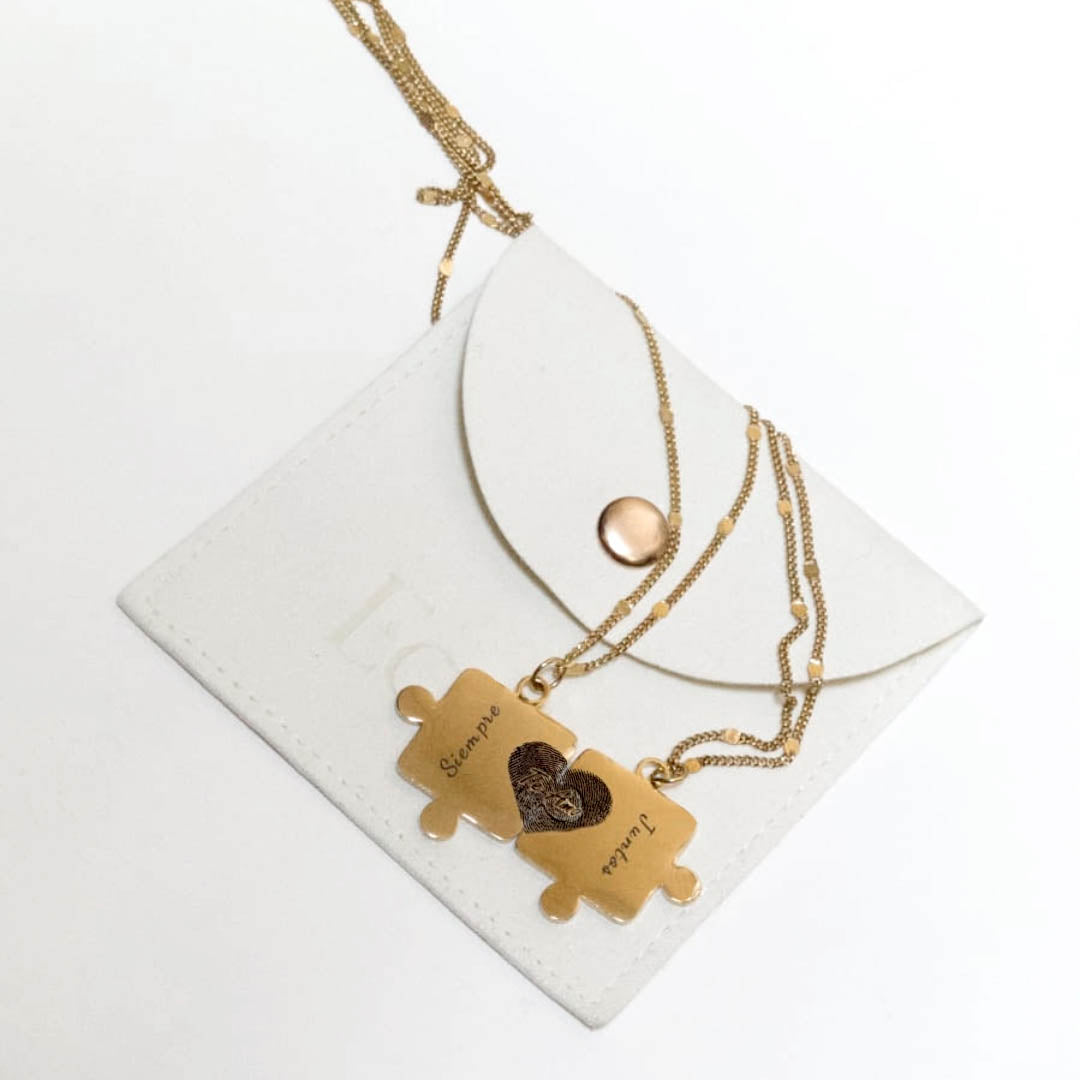 Set Collar Puzzle personalizado - Gold