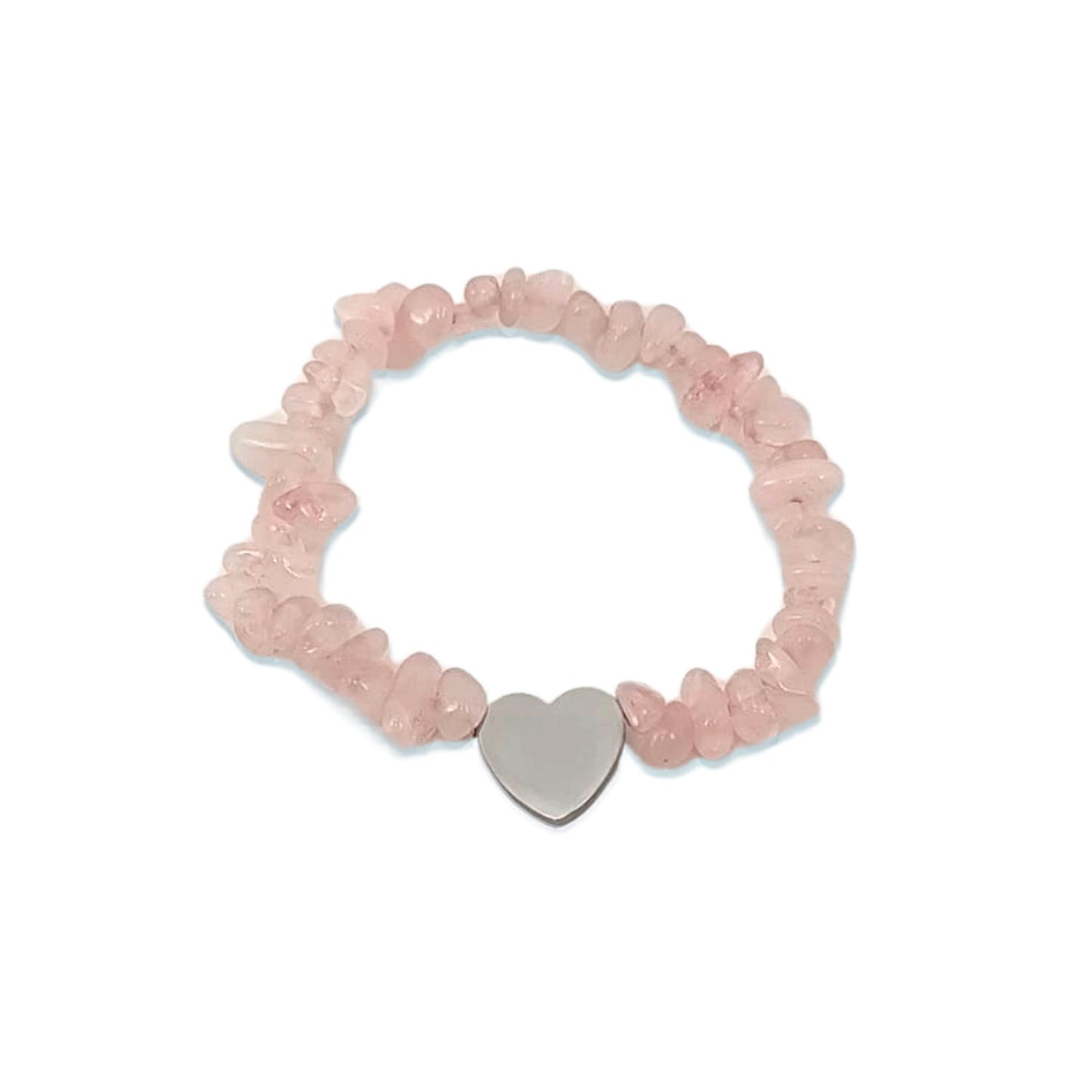 Pulsera personalizable Cuarzo - Lapislázuli - Ágata india - Amazonita / Modelo Corazón precioso