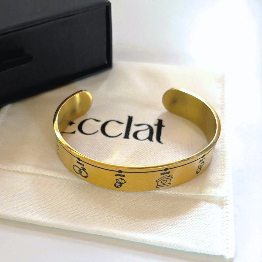 Pulsera esclava línea de tiempo - Gold