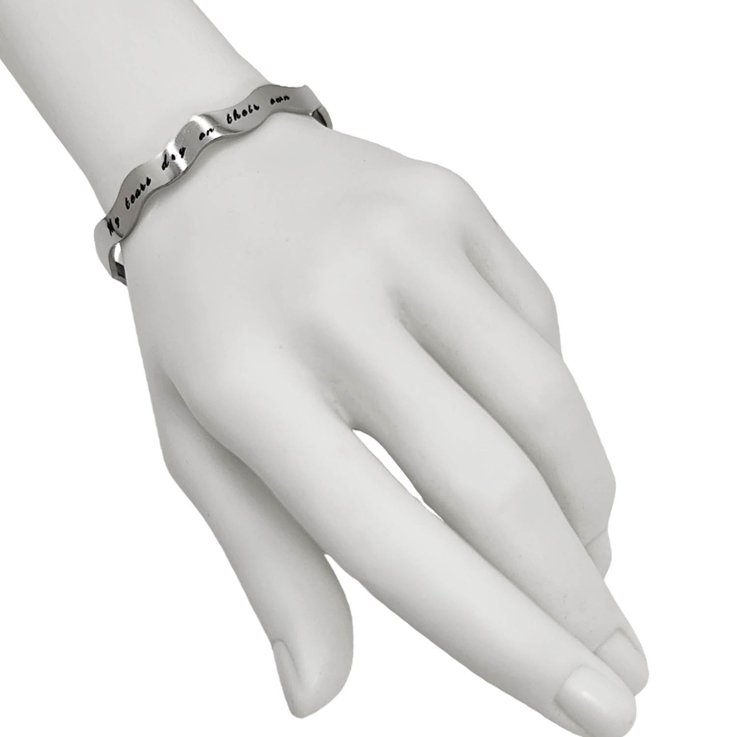 Pulsera esclava personalizable Ondas silver