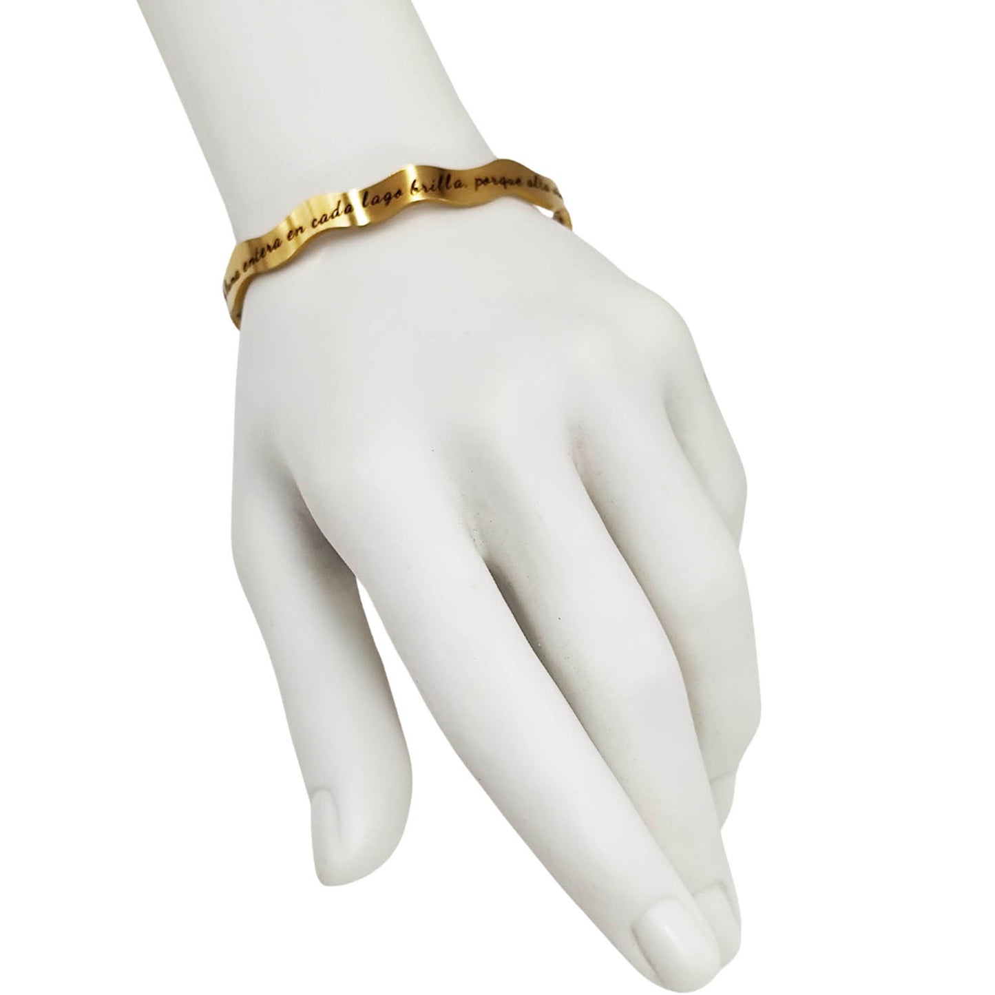 Pulsera esclava personalizable Ondas gold