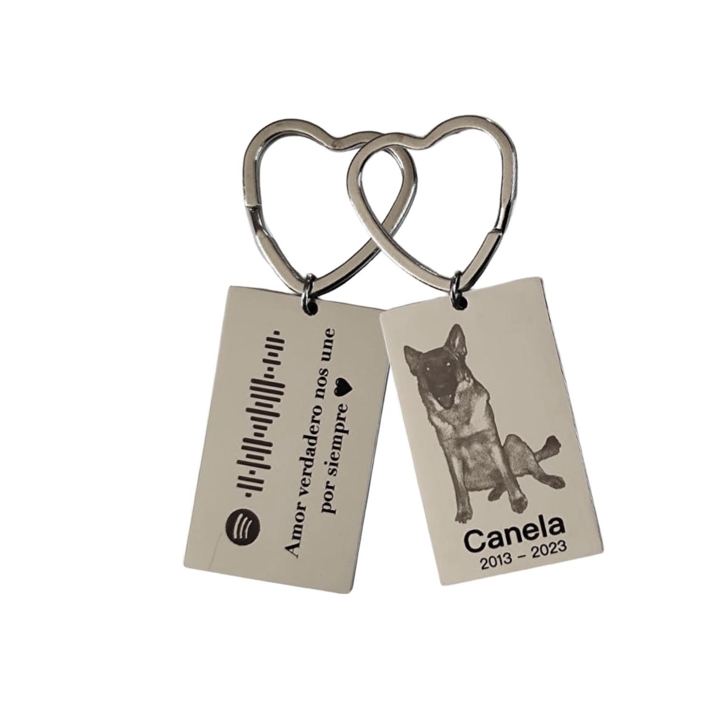 Llavero Personalizado Rectangular silver