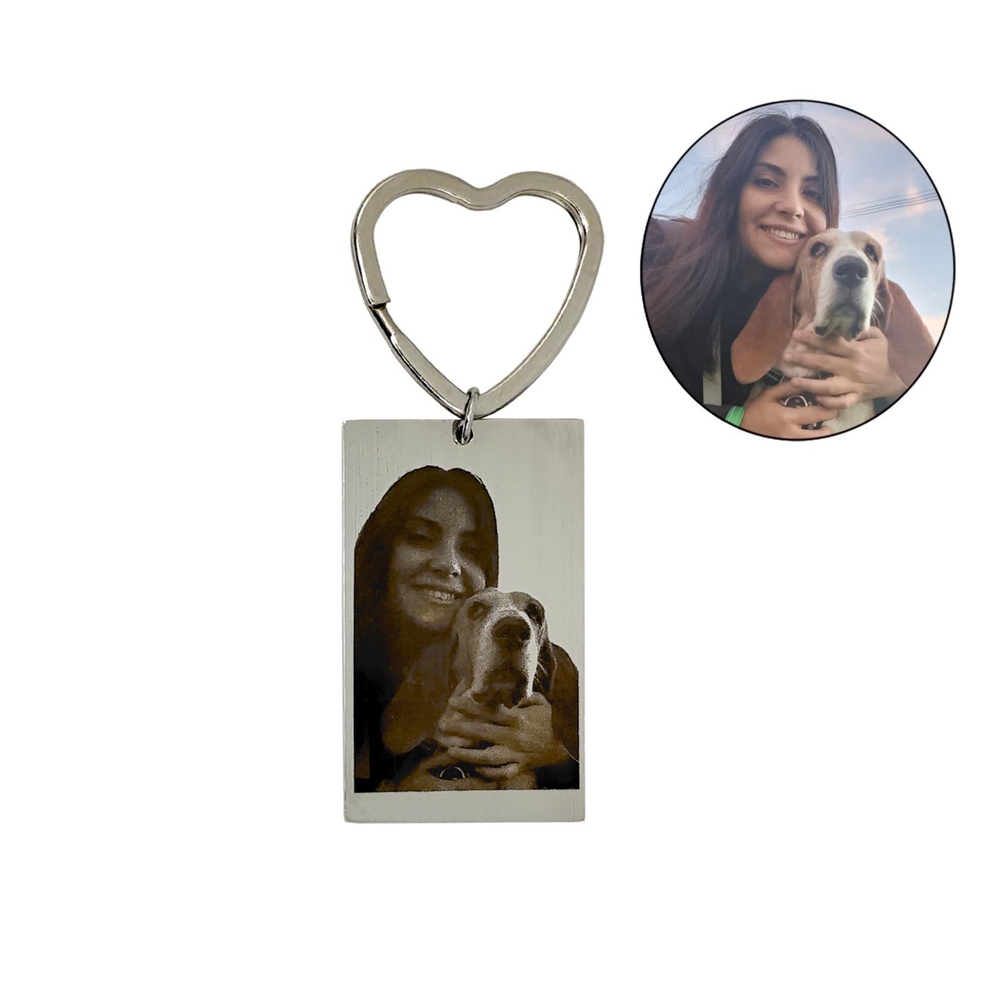 Llavero Personalizado Rectangular silver