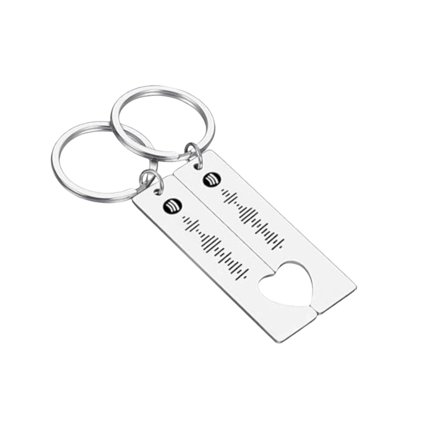 Llavero grabado personalizado Corazón (par)