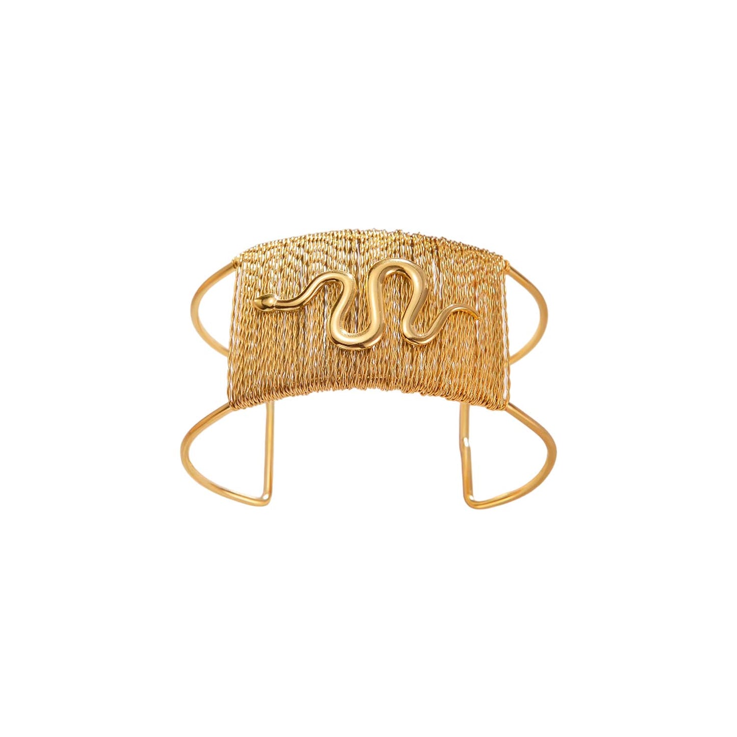 Pulsera esclava bañada en oro - Serpentía