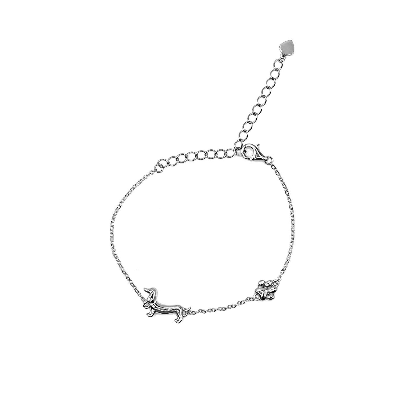 Pulsera plata Perrito Dachshund