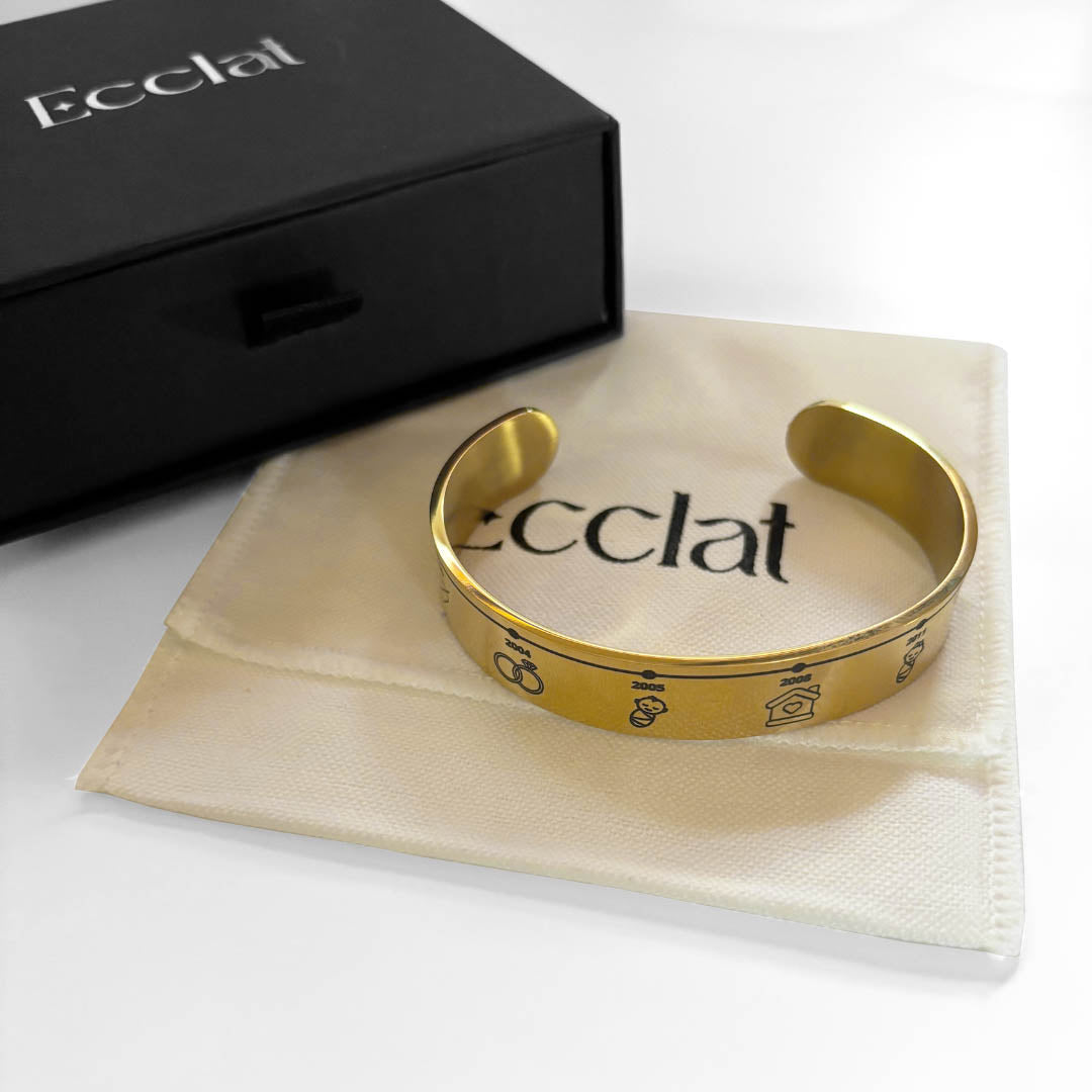 Pulsera esclava línea de tiempo - Silver