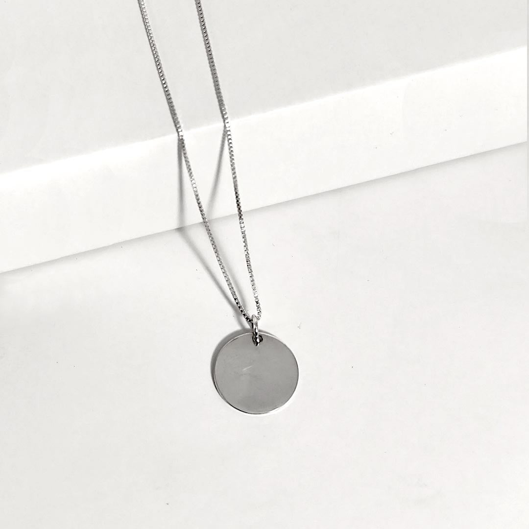 Collar Medalla Retrato 20mm personalizada - Plata 925