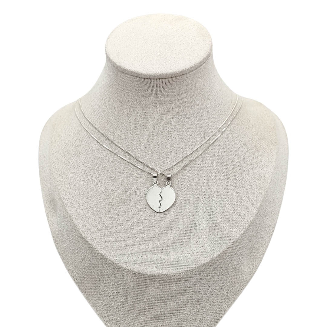 Set Collar Corazón Conectado Personalizado - Plata 925