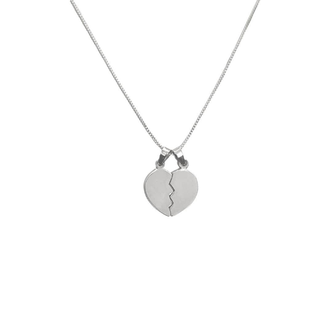 Set Collar Corazón Conectado Personalizado - Plata 925