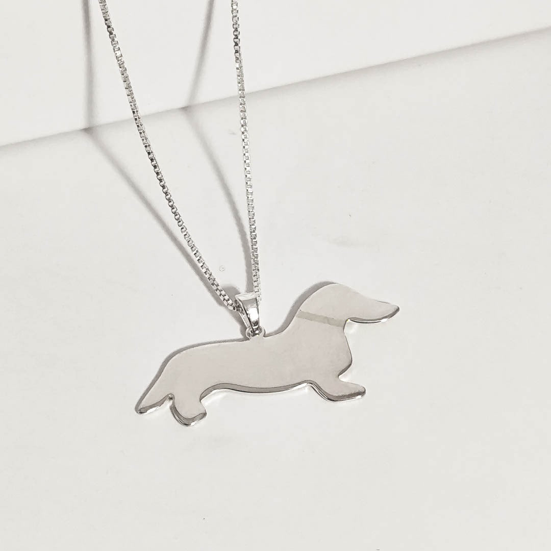 Collar Dachshund Salchicha personalizado - Plata 925