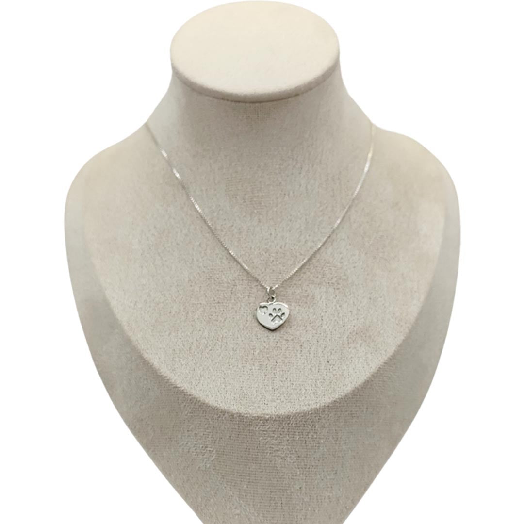 Collar Huella y Corazón - Plata 925