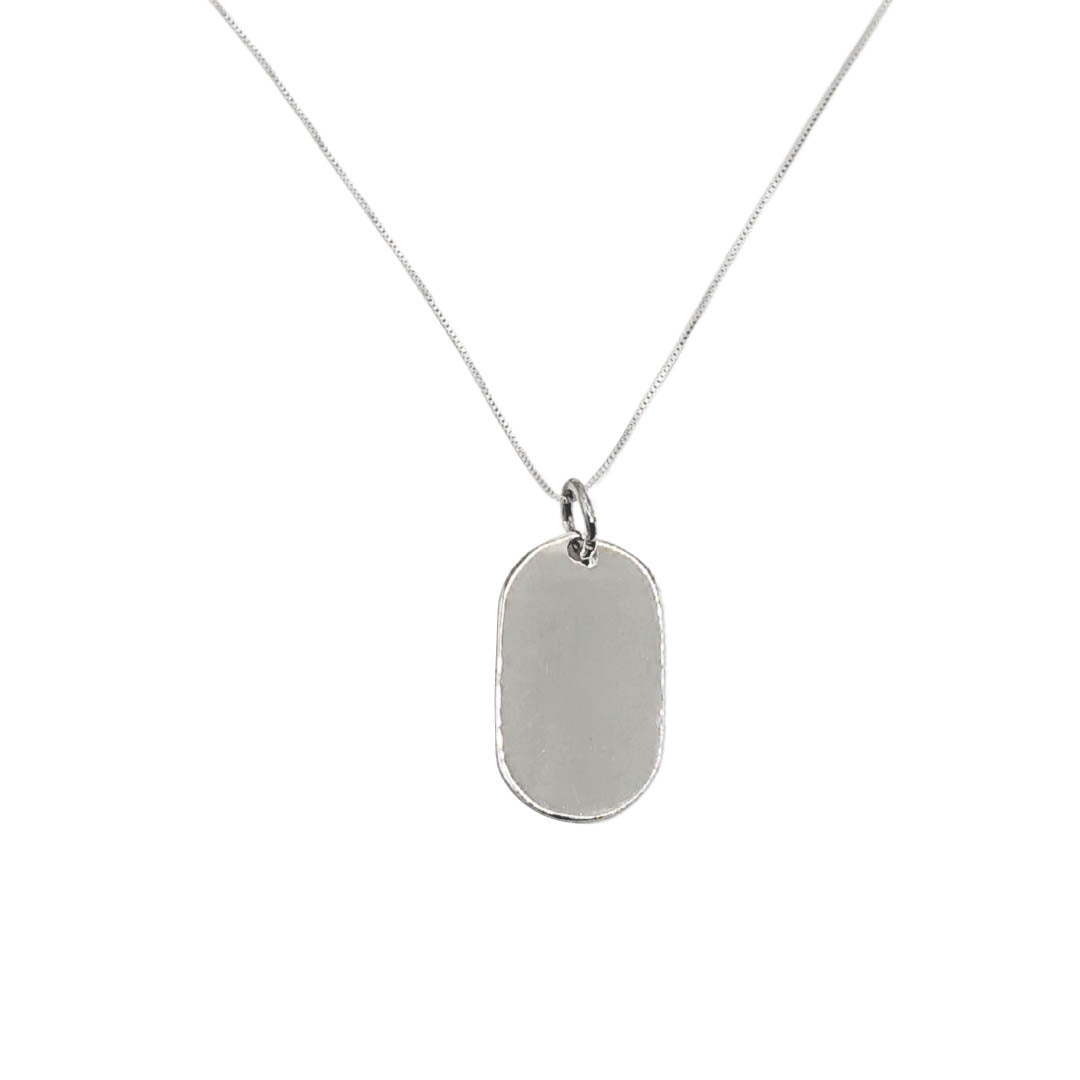 Collar Placa Ovalada personalizado - Plata 925