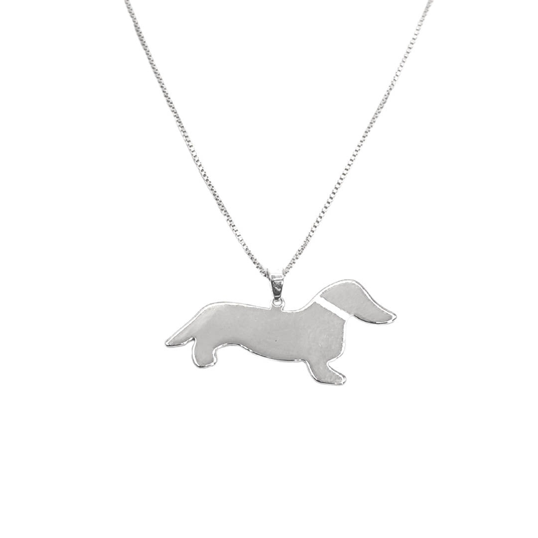 Collar Dachshund Salchicha personalizado - Plata 925