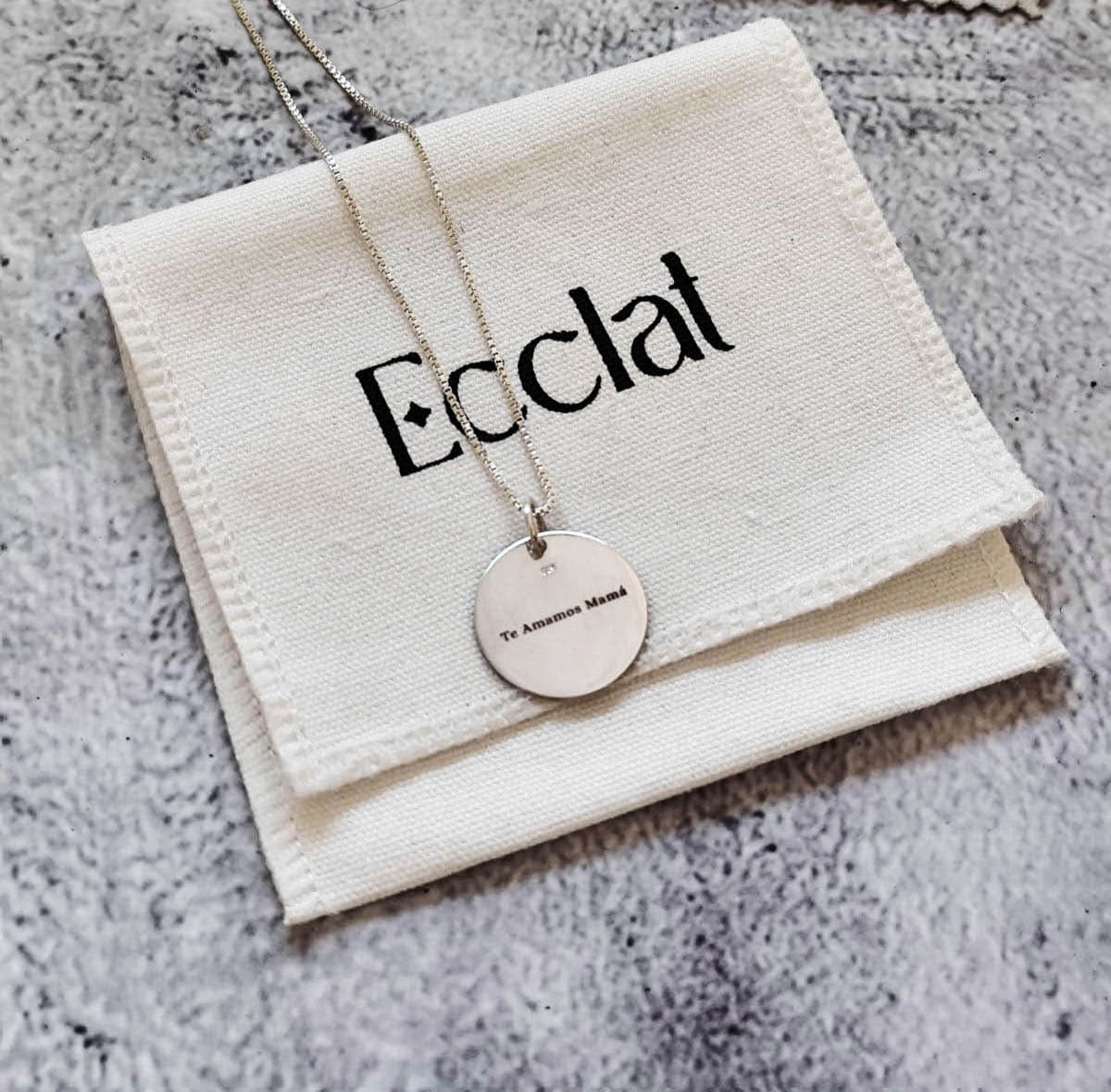 Collar Medalla Retrato 20mm personalizada - Plata 925