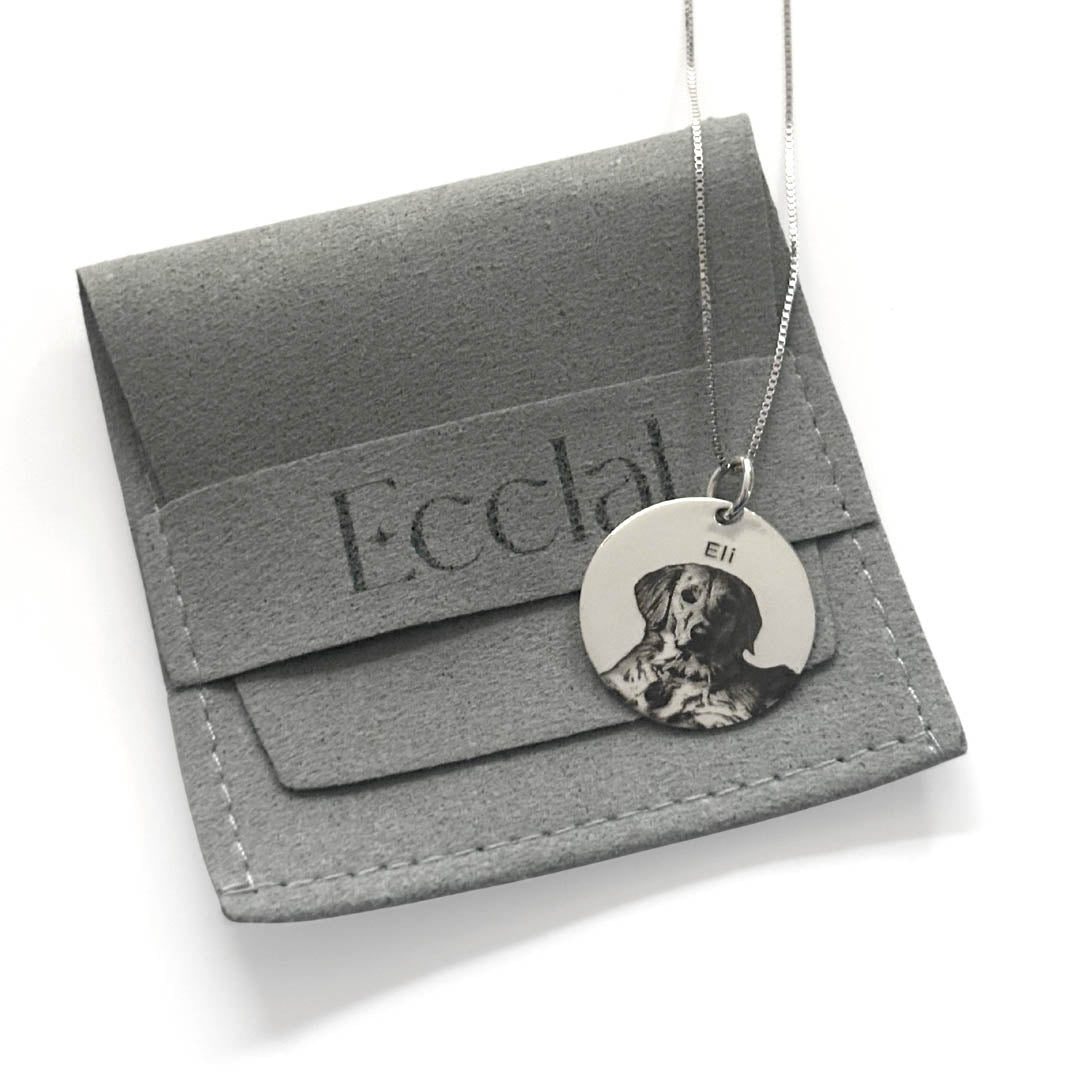 Collar Medalla 20mm personalizada - Plata 925