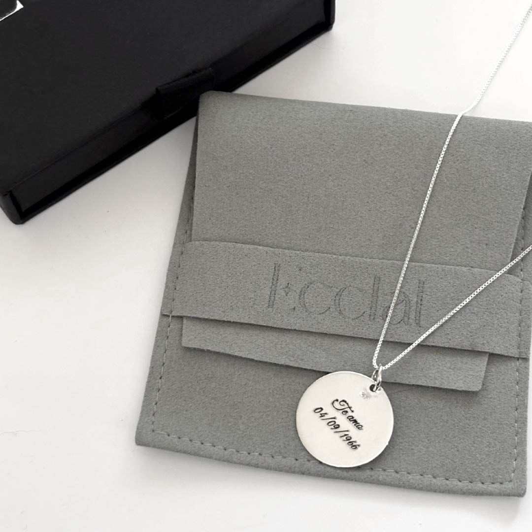 Collar Medalla 20mm personalizada - Plata 925
