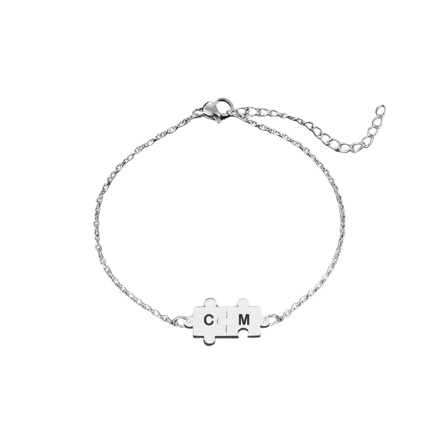 Pulsera Personalizada Rompecabeza Puzzle - Silver