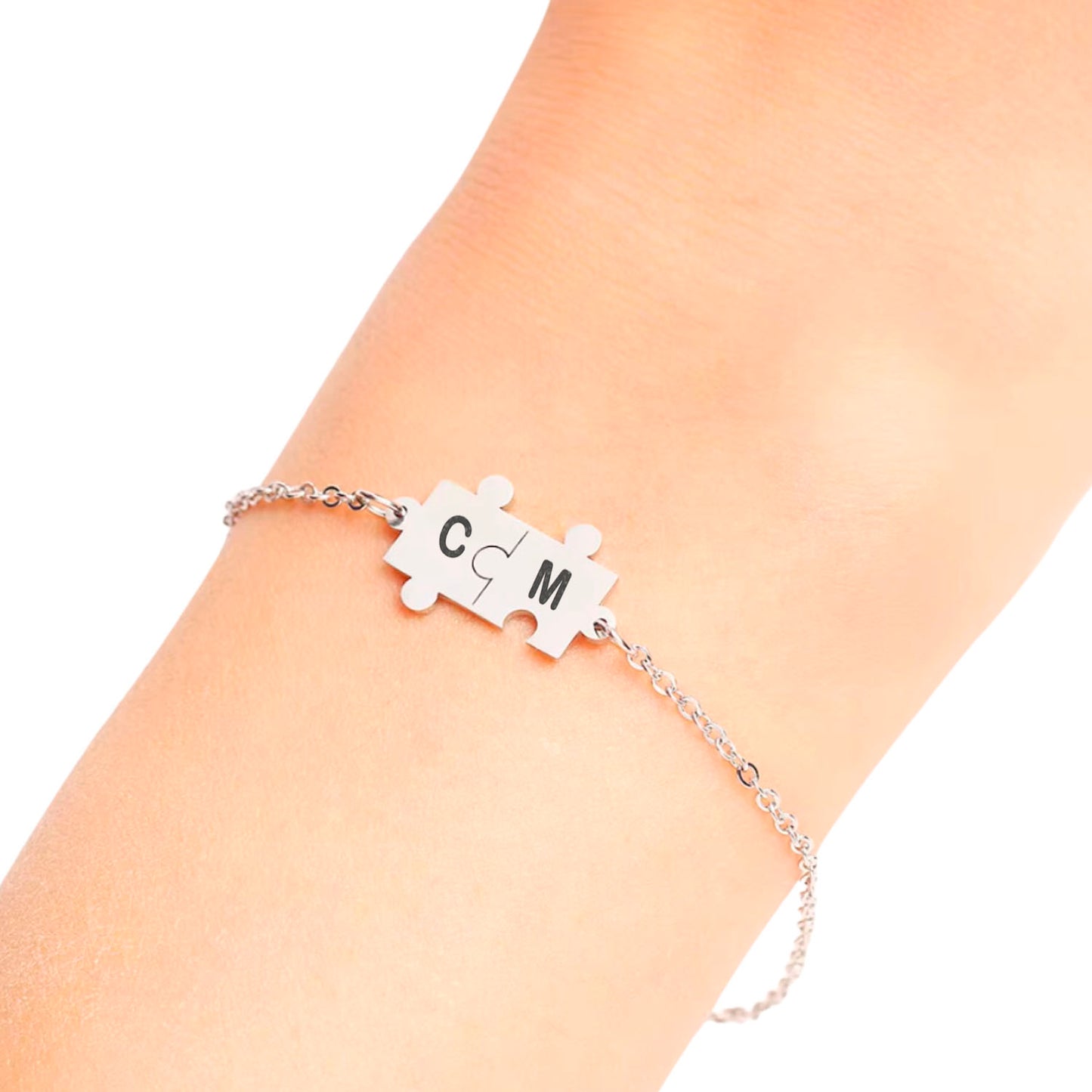 Pulsera Personalizada Rompecabeza Puzzle - Silver