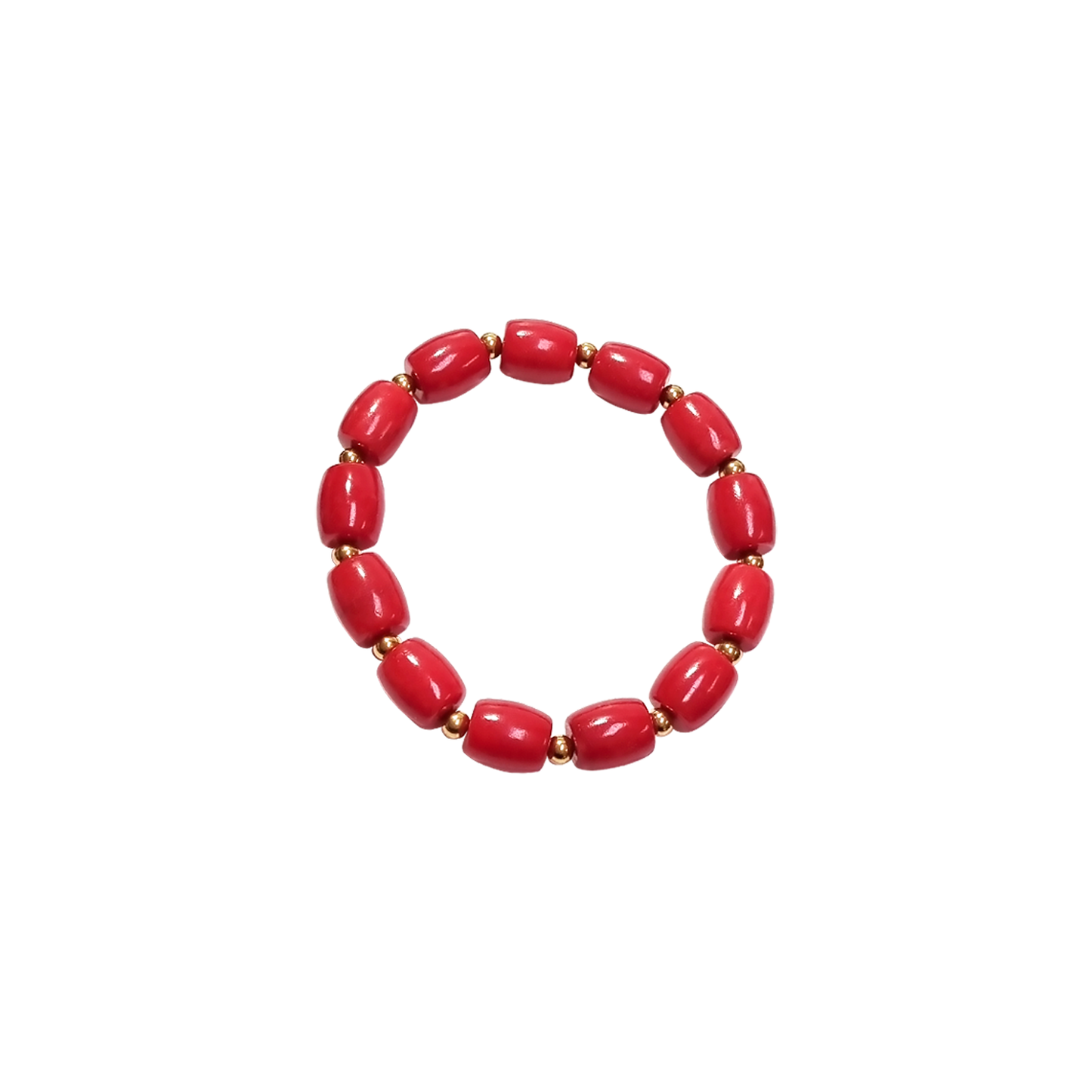 Pulsera coral rojo - Modelo Lava