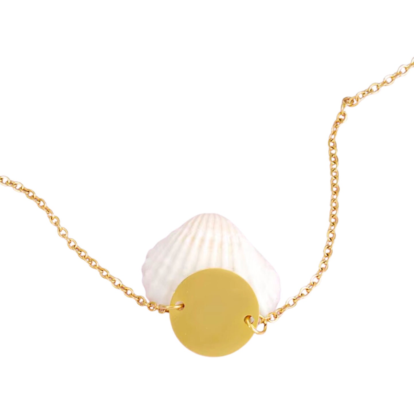 Pulsera con Medalla Circular Personalizable – Gold