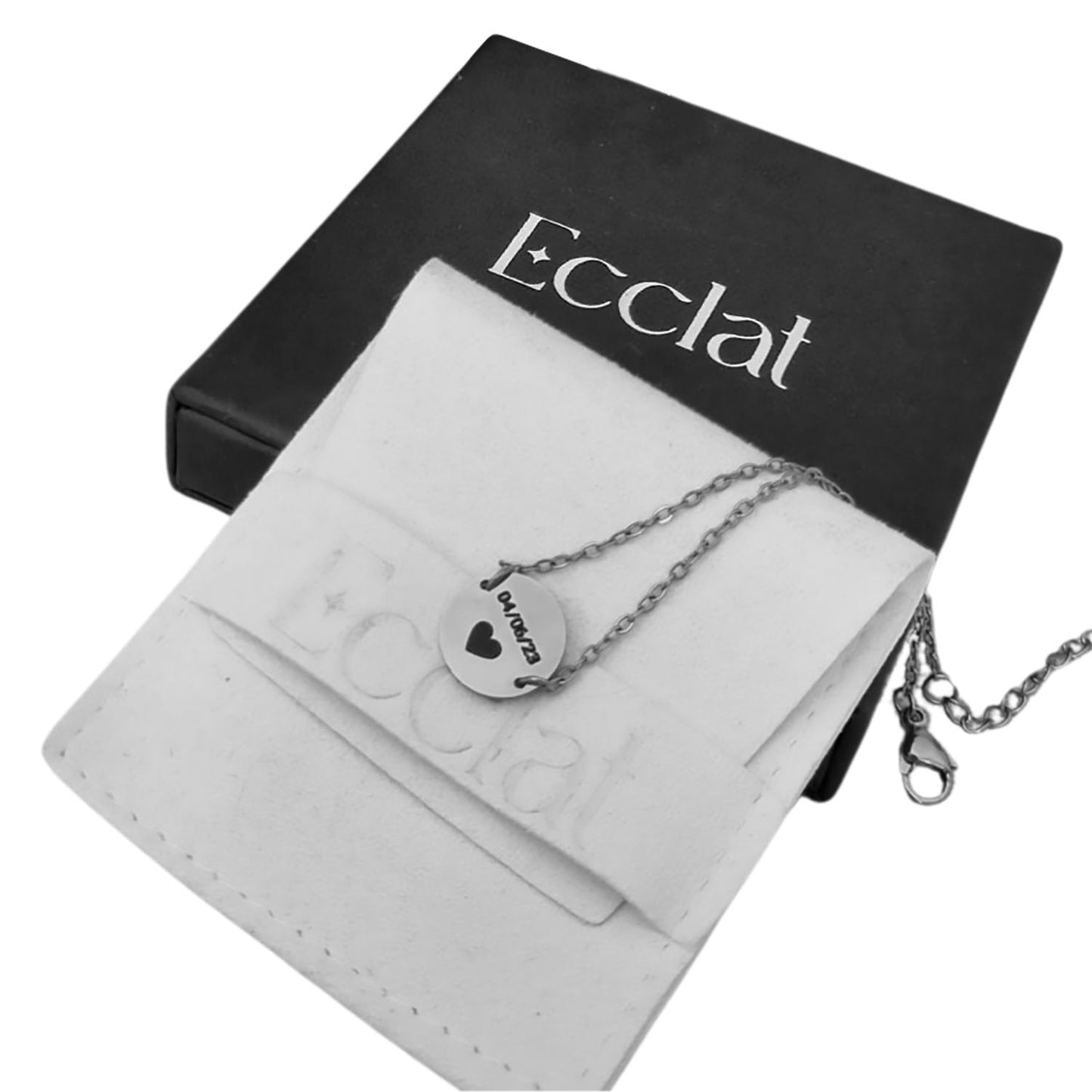 Pulsera con Medalla Circular Personalizable – Silver