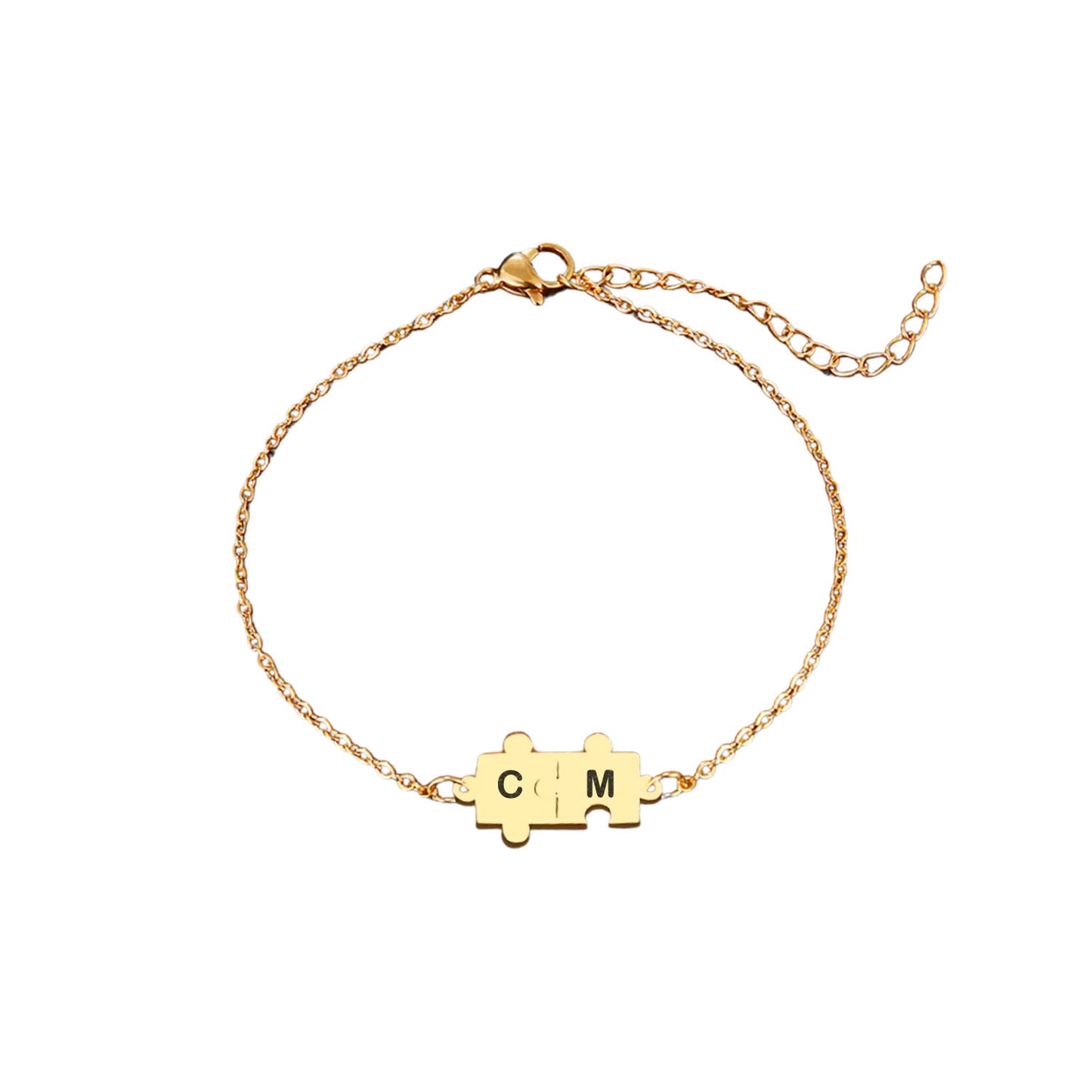 Pulsera Personalizada Rompecabeza Puzzle - Gold