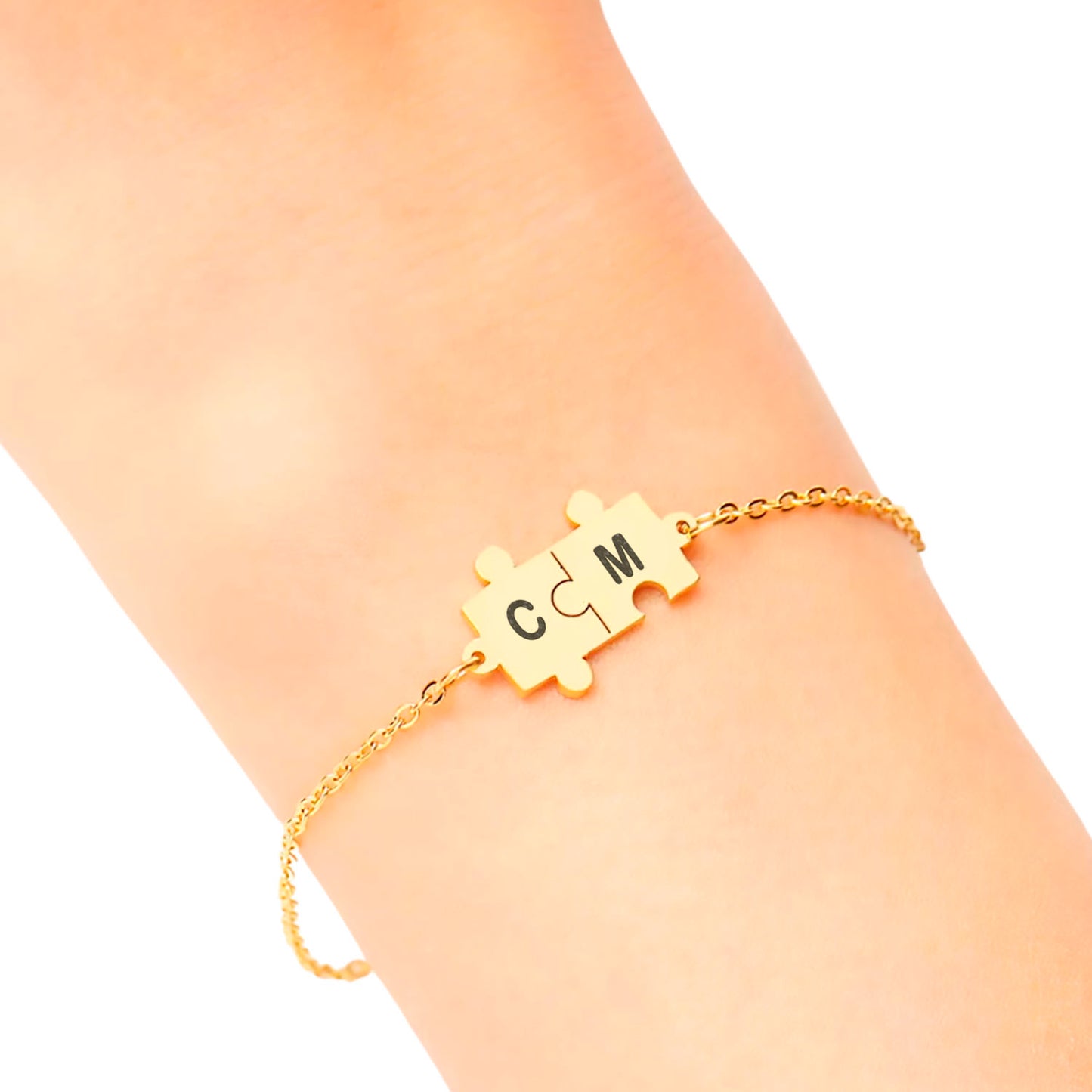 Pulsera Personalizada Rompecabeza Puzzle - Gold