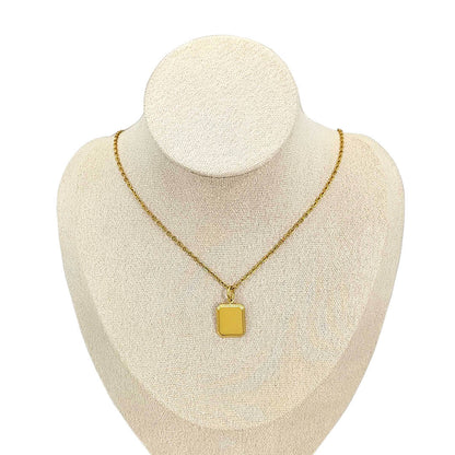 Collar Medalla Biselada personalizada - Gold