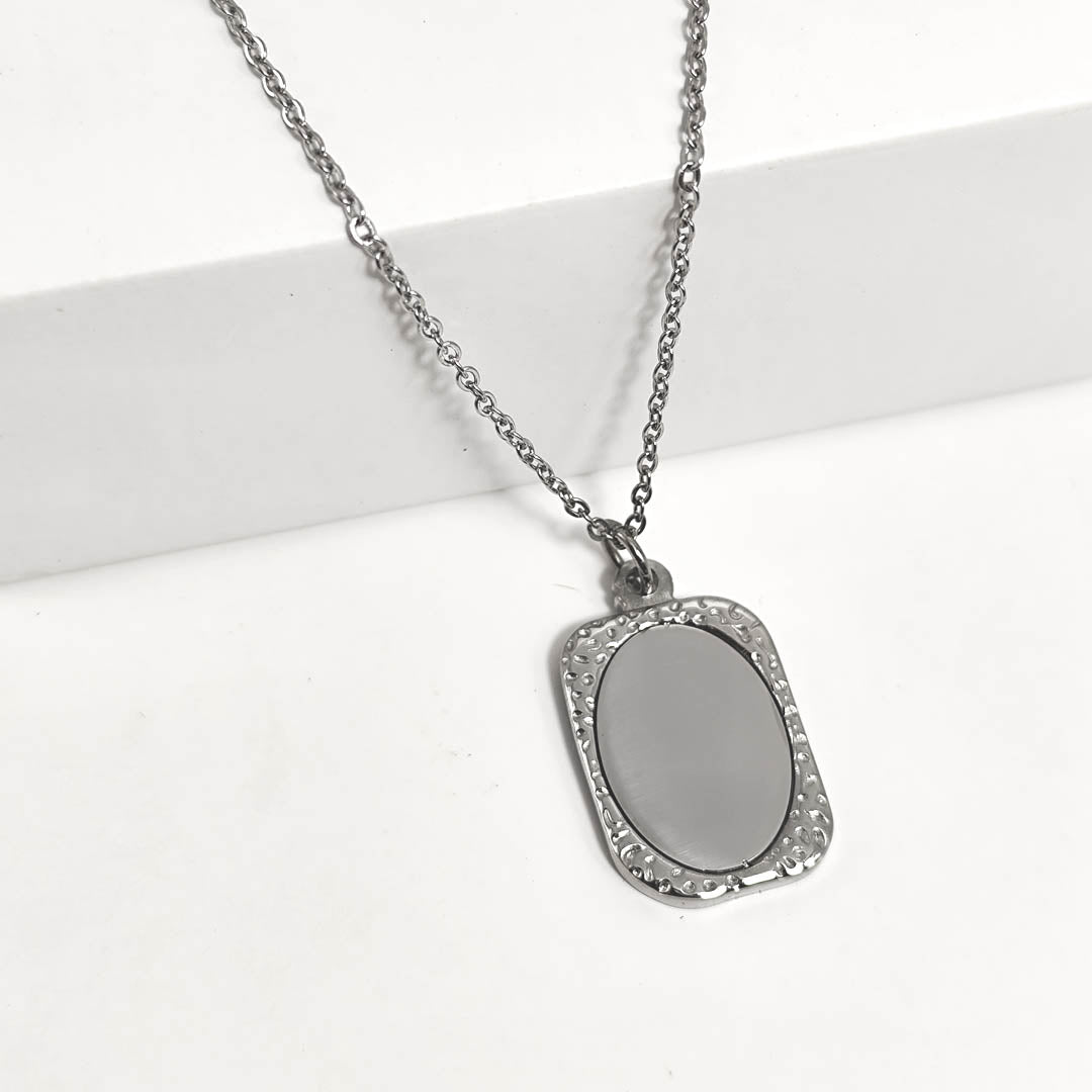 Collar Personalizado Medalla Espejo