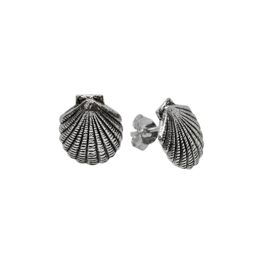 Aros Almeja envejecida - Plata 925