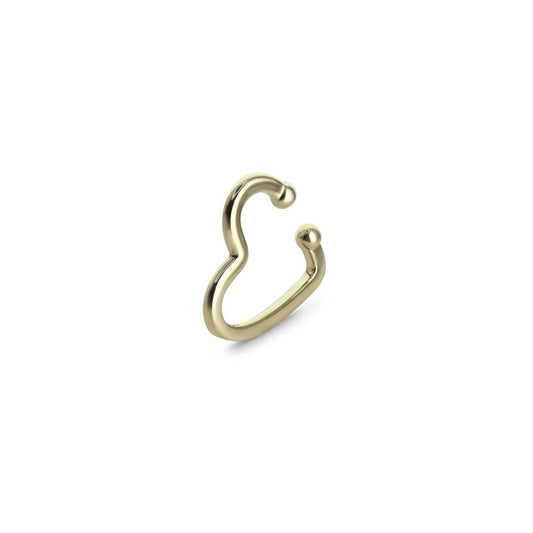 Aro Cuff Corazón - Enchapado en Oro