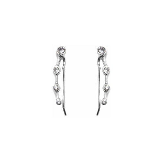 Aros Trepadores Circón - Plata 925