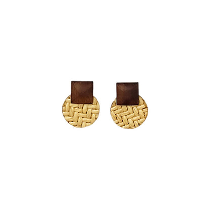 Aros madera hipoalergénicos - Modelo Mali White