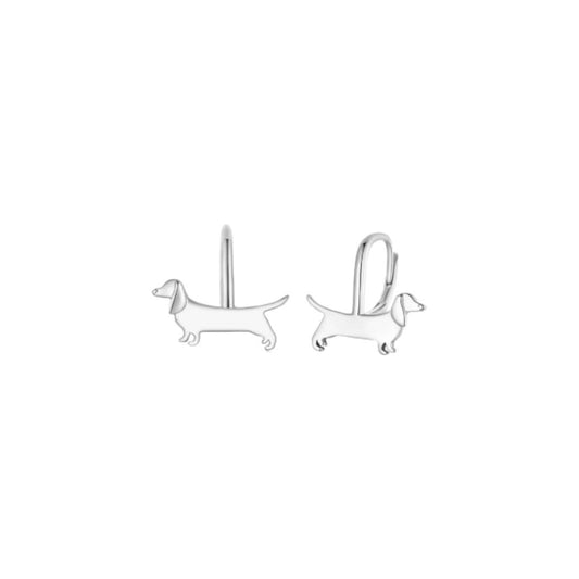 Aros Perrito Salchicha - plata 925